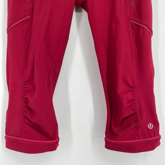 Lululemon Passion Crop II Size 6 Deepest Cranberry - Picture 9 of 9